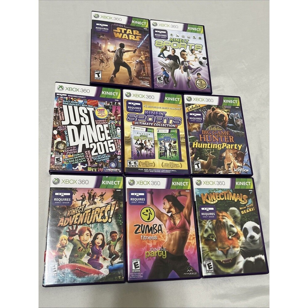 Xbox 360 Kinect Bundle 8 Games Lot